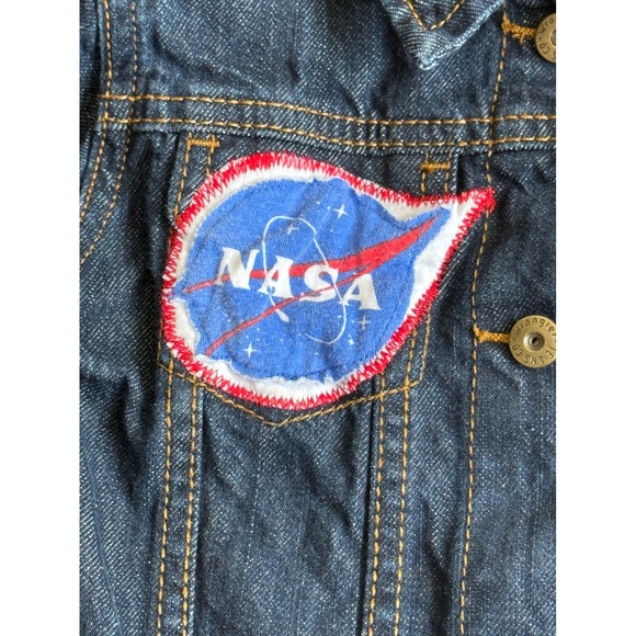 Wrangler Other - Wrangler NASA Denim Jacket Toddler Boys 3T Dark Wash Blue Jean Jacket‎ Custom